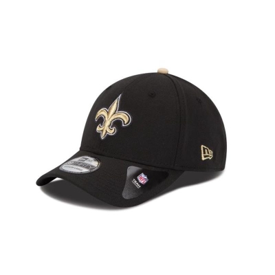 Black New Orleans Saints Hat - New Era NFL Team Classic 39THIRTY Stretch Fit Caps USA6857049